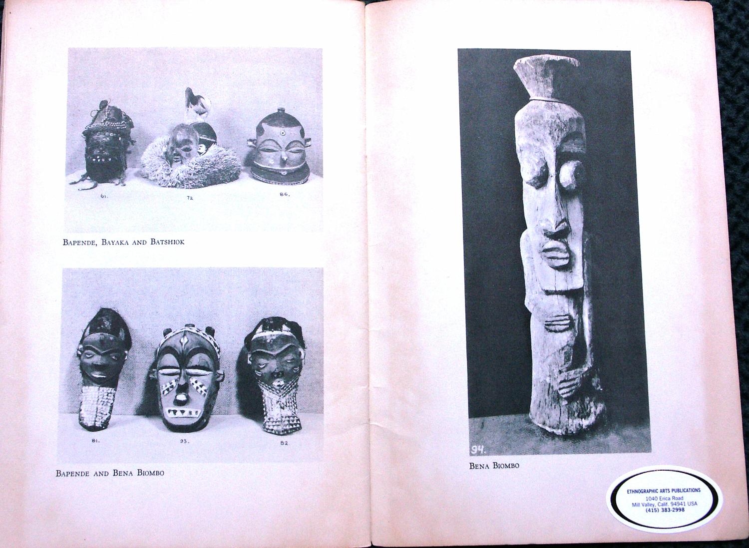 WEYH40,S.13 PEnde-Maske+Yaka-Maske+Tschokwe-Maske+Bena-Biombo-Maske+Bena-Biombo-Figur,Hans Himmelheber in Weyhe-Galerie,1940